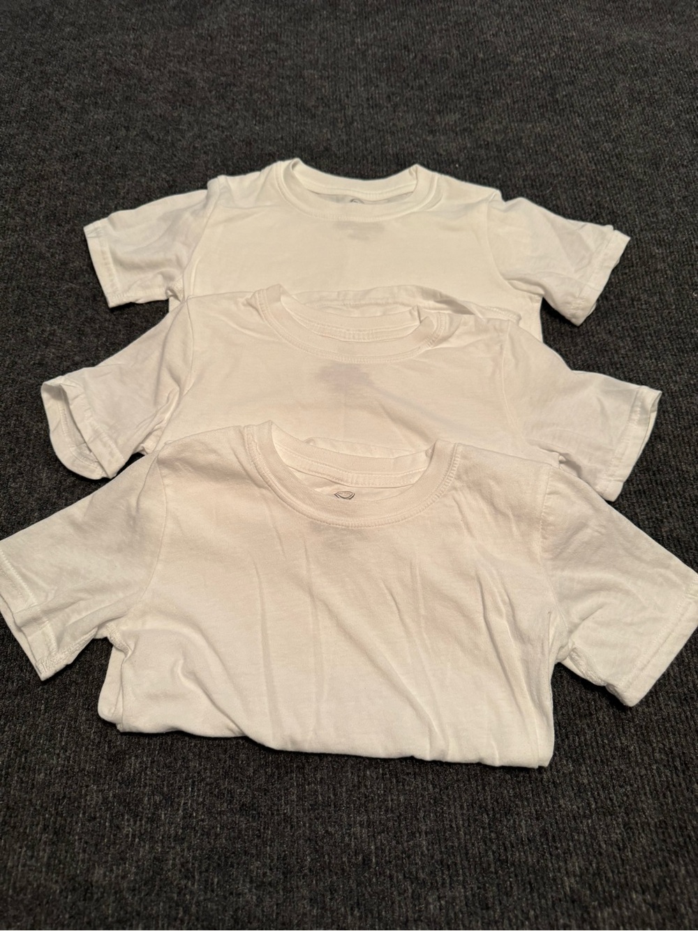 Wonder Nation Boys Solid White T-Shirt Bundle 4T 5T